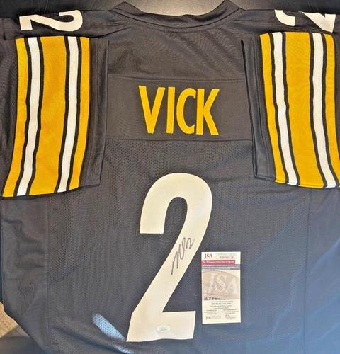 MICHAEL VICK SIGNED #2 BLACK CUSTOM JERSEY - Size XL (JSA) Steelers NFL