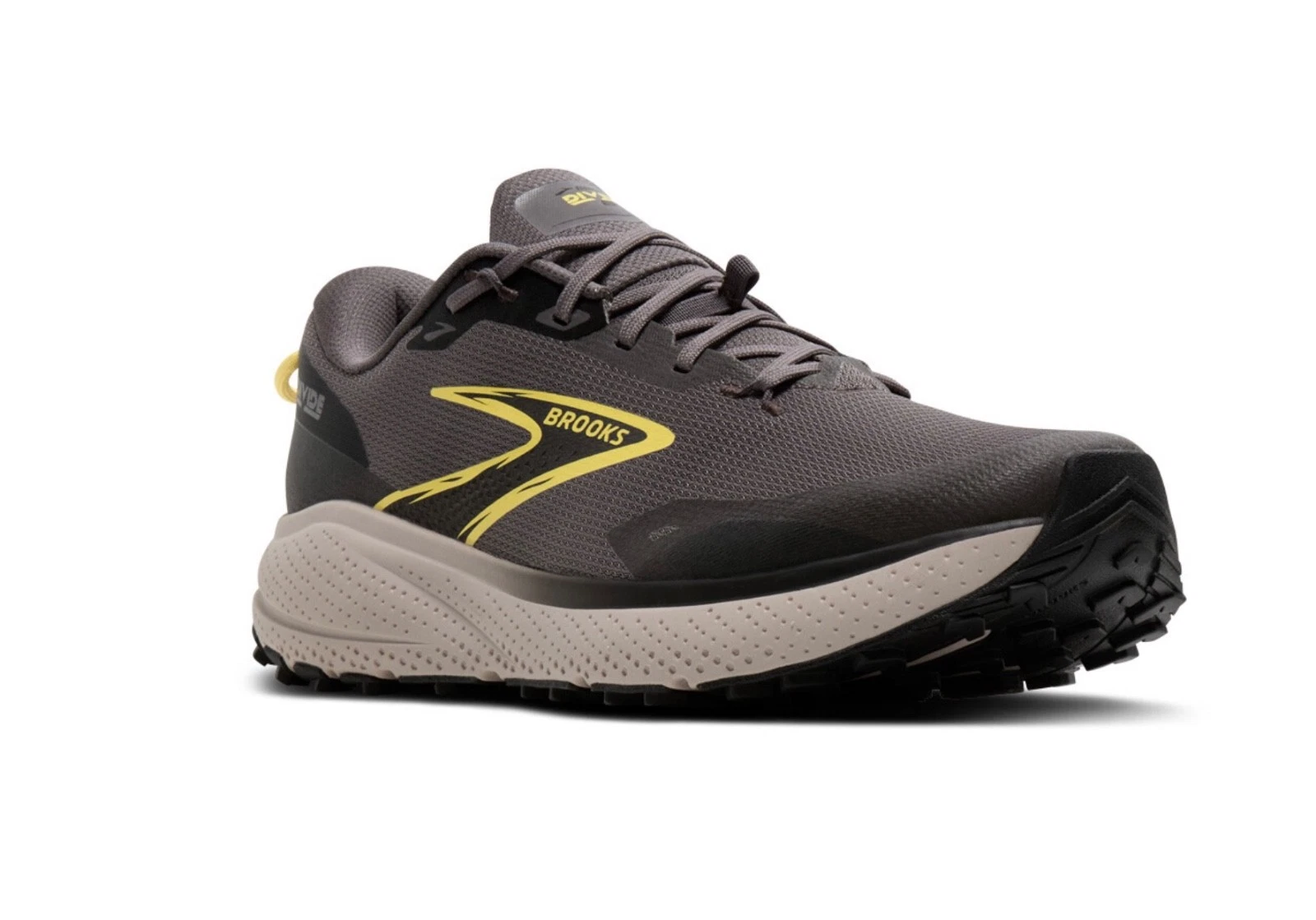 Brooks Divide 6 Mens Trail Running Shoes Trainers Uk 10 Rabbit/Black/Golden New