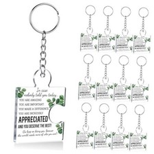 Team Appreciation Gifts Bulk Thank You Keychains for 12 Multicolor Case