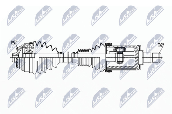 Nty Antriebswelle Gelenkwelle Vorne Links NPW-BM-179-image