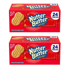 2 pack Nutter Butter Peanut Butter Sandwich Cookies, 24 pk. - FREE shipping