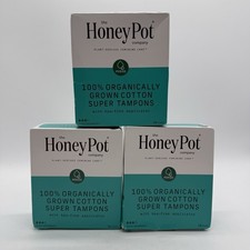 3pk Tampony Honey Pot 100% Bawełna organiczna Tampony Super chłonne