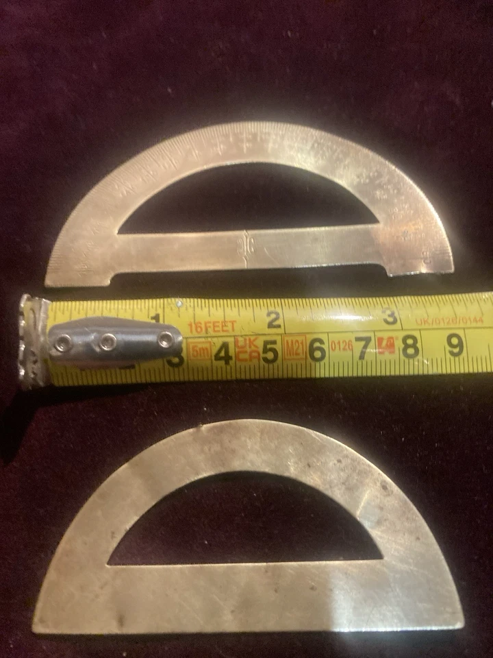 Brass Protractors Geometry Drawing Tool Vintage Small - Image 3 of 3