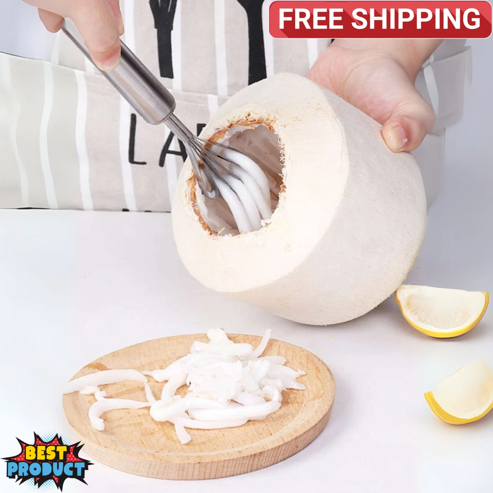 Kokosnuss Schaber Edelstahl Zerkleinerer Reibe Melonenschneider für Haus & Küche