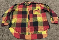 Lady Oak Hill Shirt Women's Red Yellow Green Long Sleeve Button Up A43