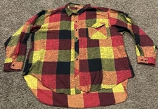 Lady Oak Hill Shirt Women's Red Yellow Green Long Sleeve Button Up A43