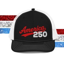 America 250 Trucker Hat: Patriotic USA Freedom 1776 2026 Richardson 112 Cap
