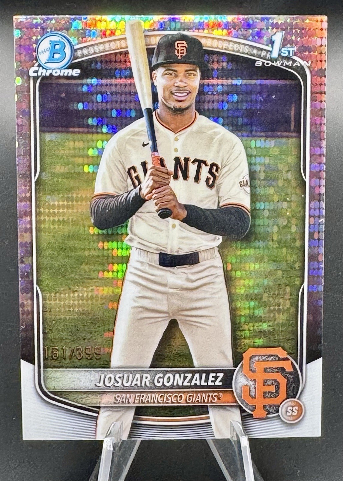 2025 Bowman Chrome Josuar Gonzalez 1st Bowman Pulsar Refractor /399 #BCP-153