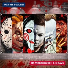 Halloween Horror Party Decorations, Horror Classic Movie Character Photo Backdro