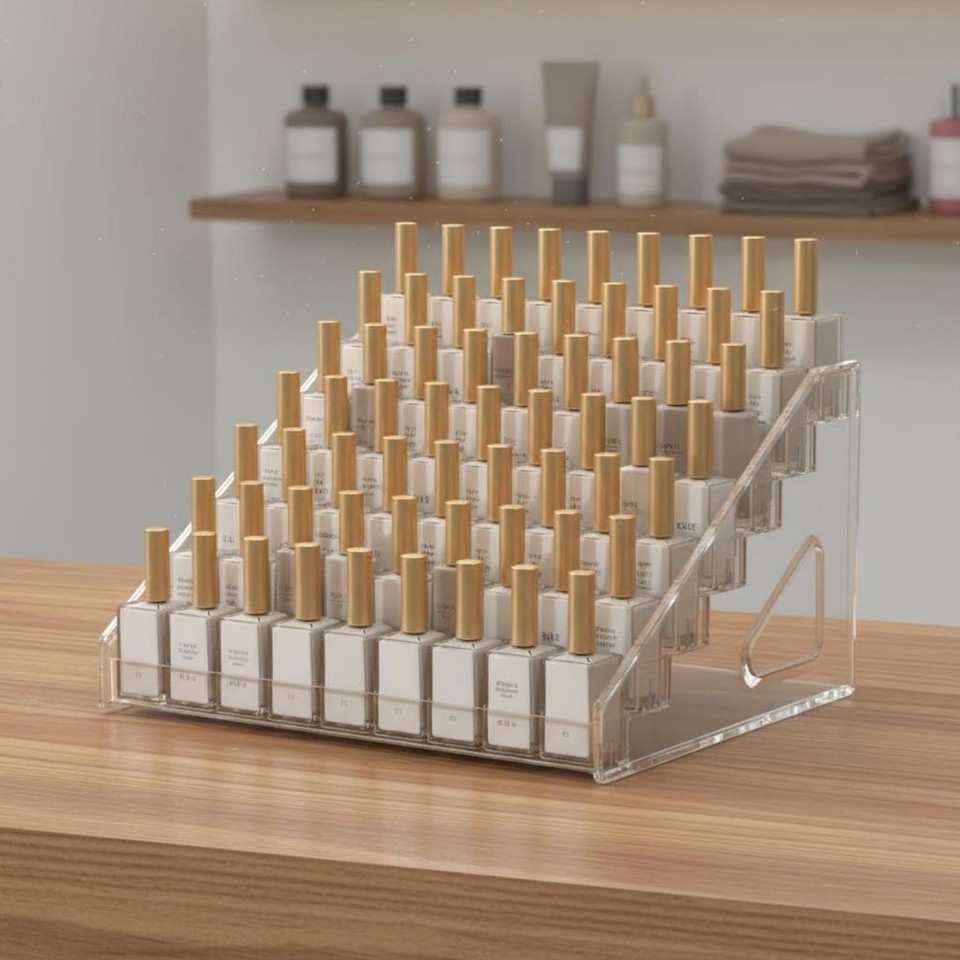Nail Polish Rack Transparent Lipstick Holder Multi-Layer for Dressing ...