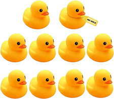 10Pcs Mold Free Yellow Rubber Ducks Waterproof Bath Duck Toys for Toddlers Boys
