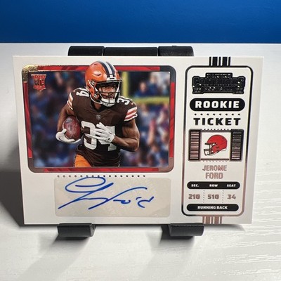 Jerome Ford 2022 Panini Contenders Rookie Auto Variation #225 Cleveland Browns