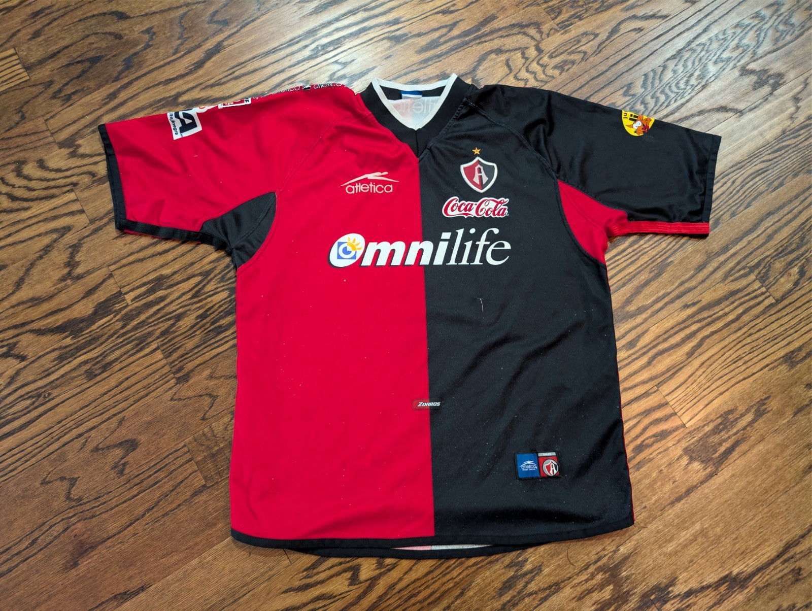 Vintage Atletica OMNILIFE Atlas 2001 Corona Soccer Jersey Men's Large DISTRESSED