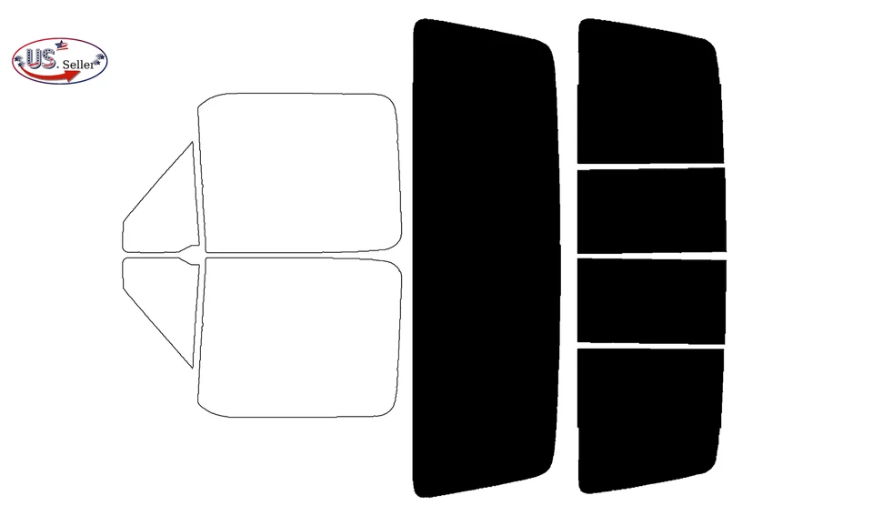 Kit de película de tinte de ventana de 2 capas precortada para Ford F250/F350/F450 1992-1996 cabina regular Foto 3 de 4