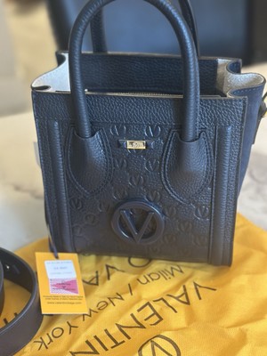 Valentino By Mario Valentino Eva Diamond Leather Tote Women's Blue