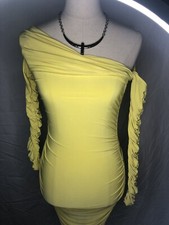Fashion Nova Yellow Tight Dancing Dress Size Small
