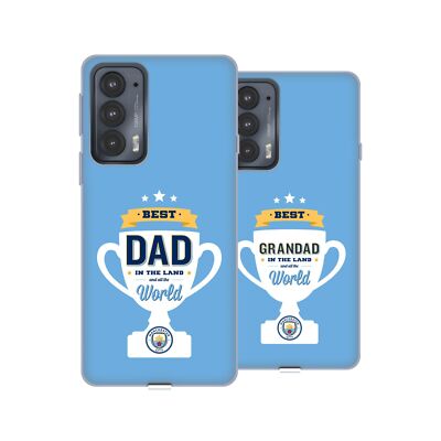 OFFICIAL MANCHESTER CITY MAN CITY FC FATHER'S DAY GEL CASE FOR MOTOROLA  PHONES