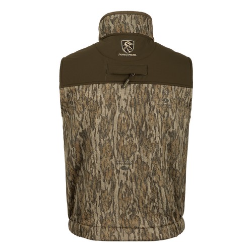 DRAKE Men's Standstill Windproof Lined Hunting Vest, Mossy Oak Bottomland, Sizes - Picture 2 of 7
