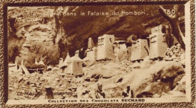 Photo Chromo-Chocolate suchard-Attic to mil-Sudan-Hombori Cliff-Ref.D.232