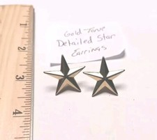 Gold Tone Star Metal earrings