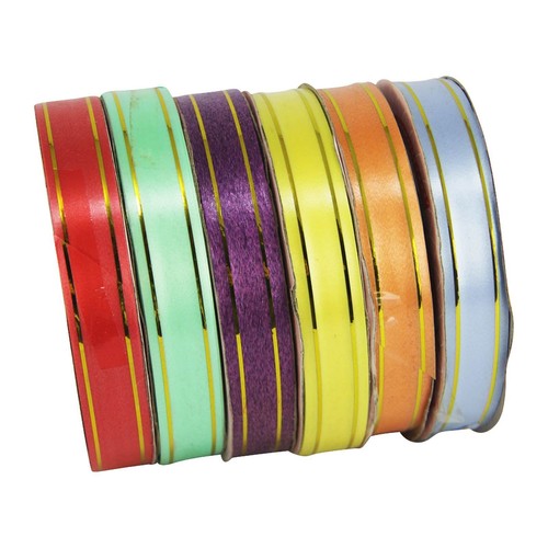 Full Roll of 18mm Gold Striped Poly Ribbon! Florist Craft PP - Picture 2 of 8