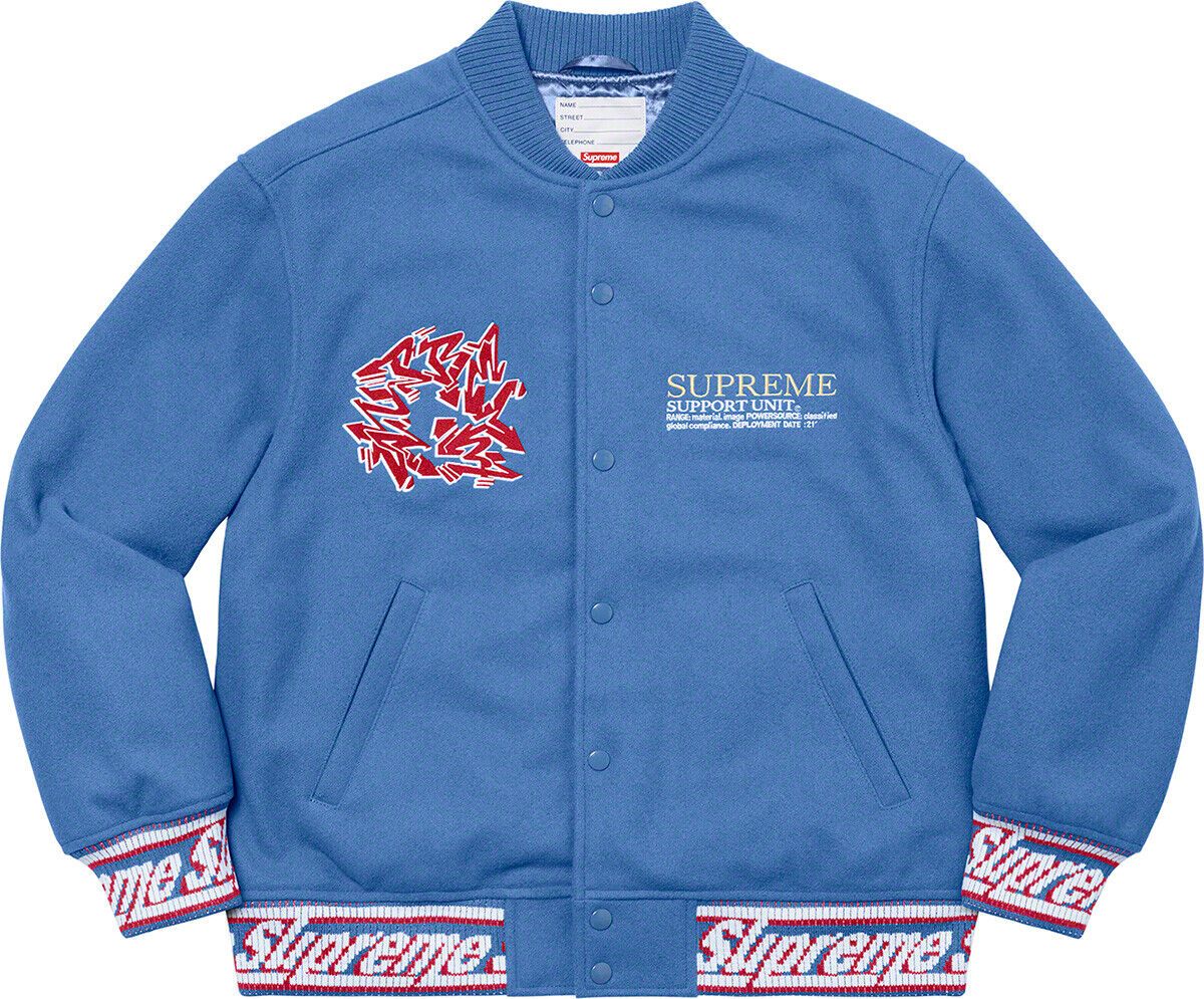 SUPREME Support Unit Varsity Jacket-