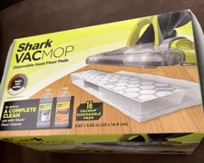 Shark VACMOP Disposable Hard Floor Vacuum Mop Pad Refills 16 Count , VMP16