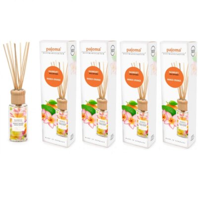 Raumduft Mango-Orange 4 x 100 ml Pajoma Raumduftdiffuser Lufterfrischer Set