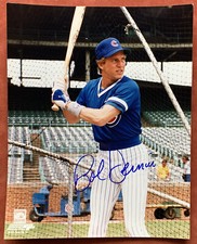 Bob Dernier Chicago Cubs (1984-1987) SIGNED 8x10 Color Photo
