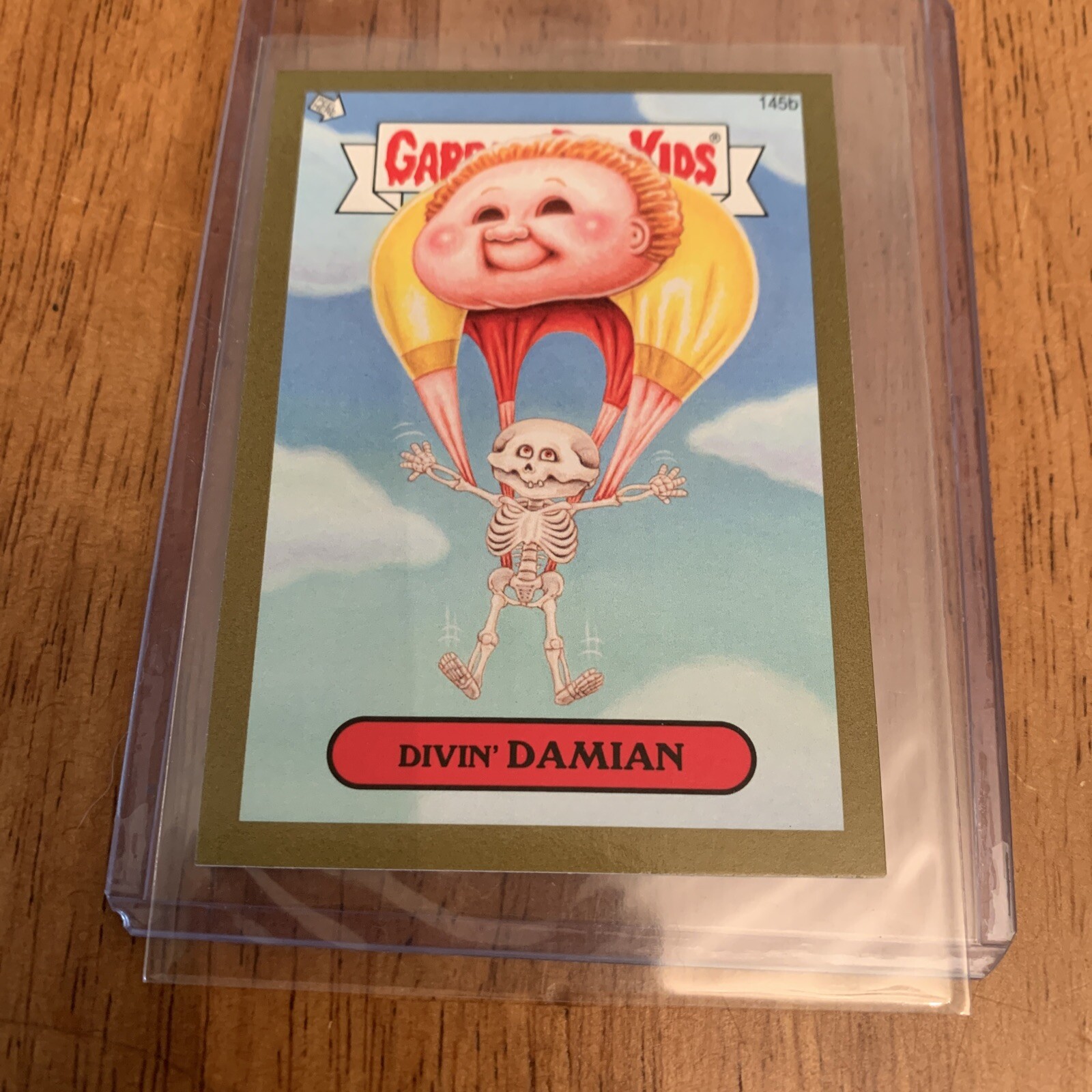 2013 Topps Garbage Pail Kids Series 3 Gold #145b DIVIN' DAMIAN front