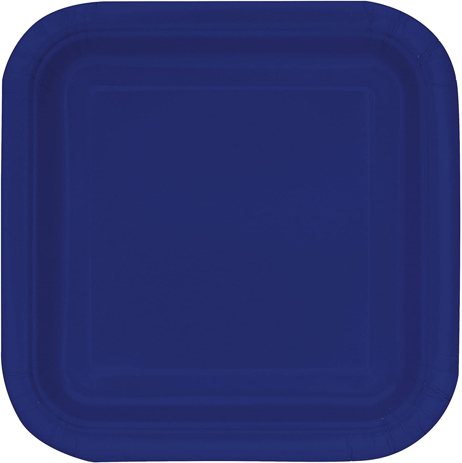 Navy Blue Paper Plates Square 18cm Party Plates Lunch Tea Dessert Buffet x 16