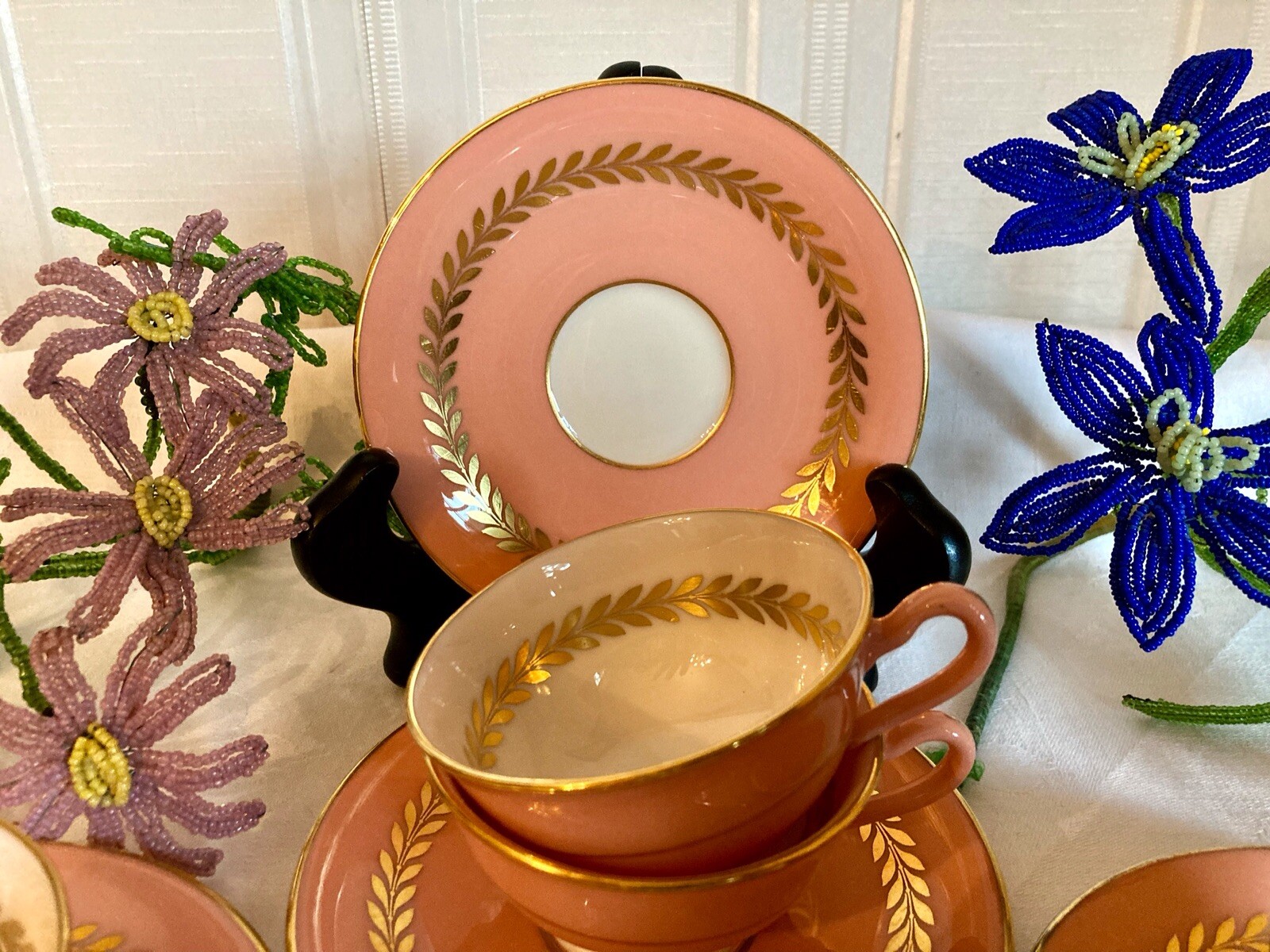 Set(6) Rare Lenox Coral Imperial, Pattern p338 X 151 Demitasse Cup And