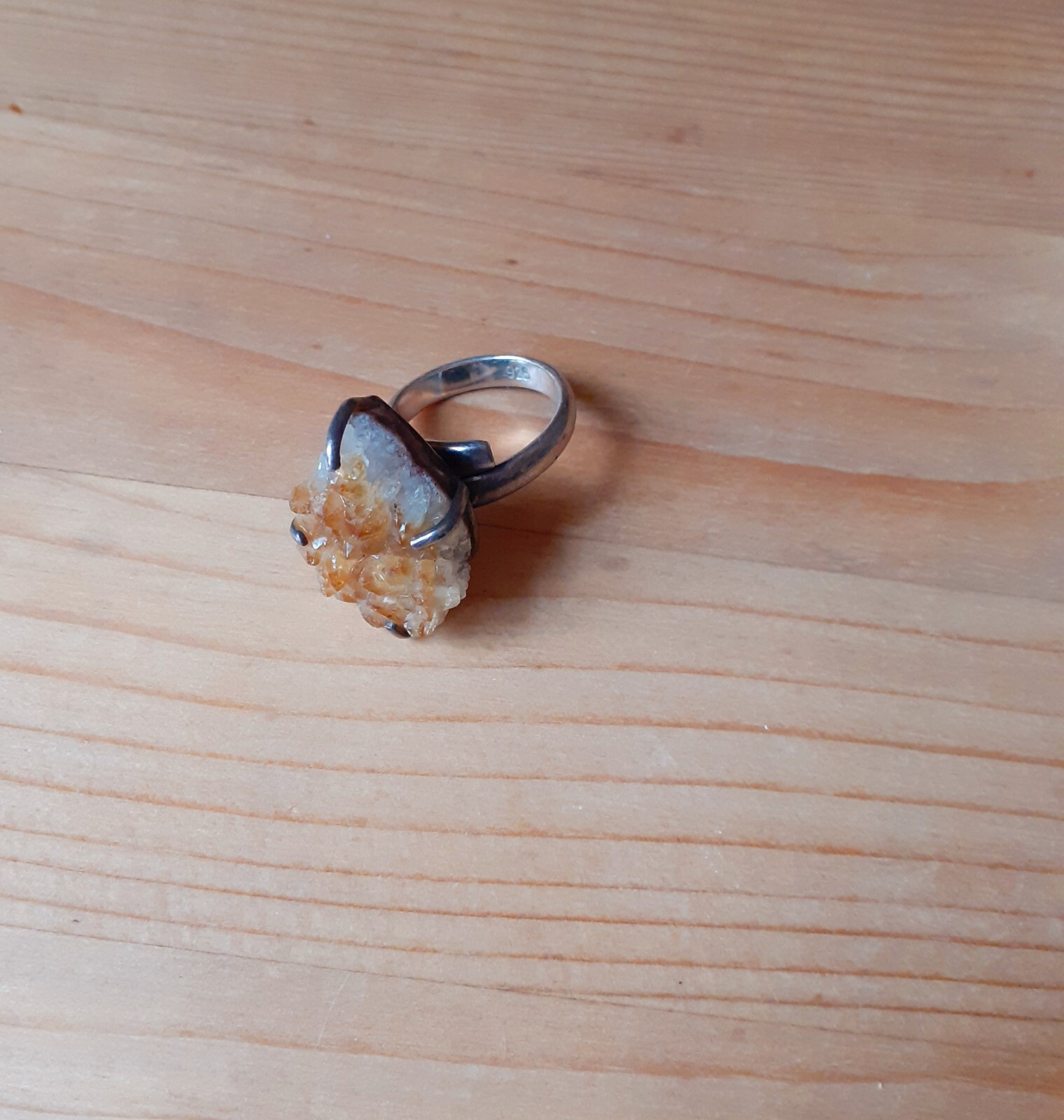 Handgefertigter Obsidian Kristallring LUNARLIEBE - Mit Lebensbaum Aus Platin-Draht & Größenverstellung