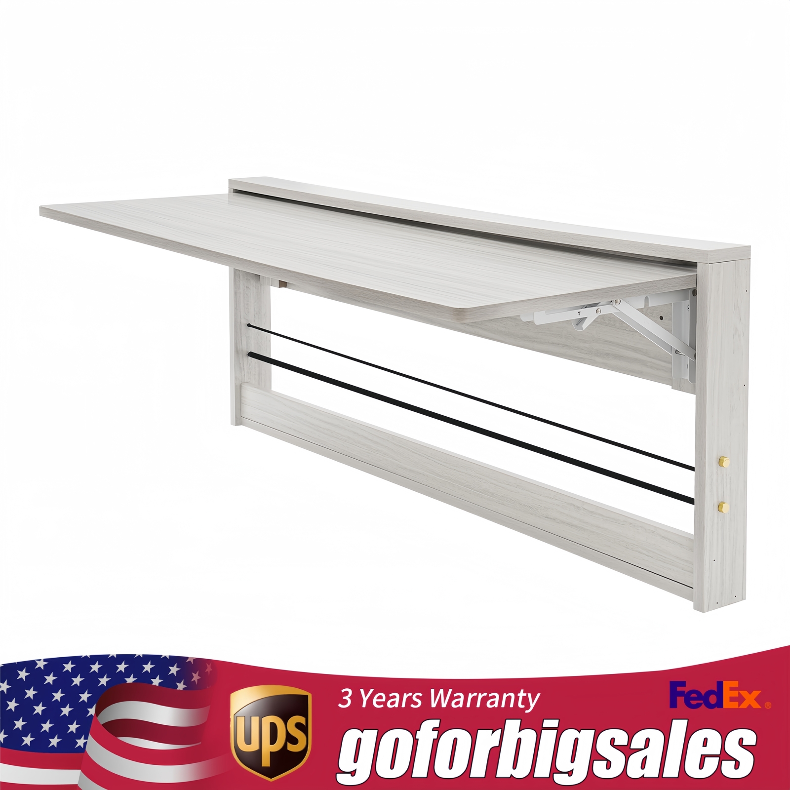 Wall Mounted Folding Table Fold Down Study Writing Desk Kitchen Storage Shelf