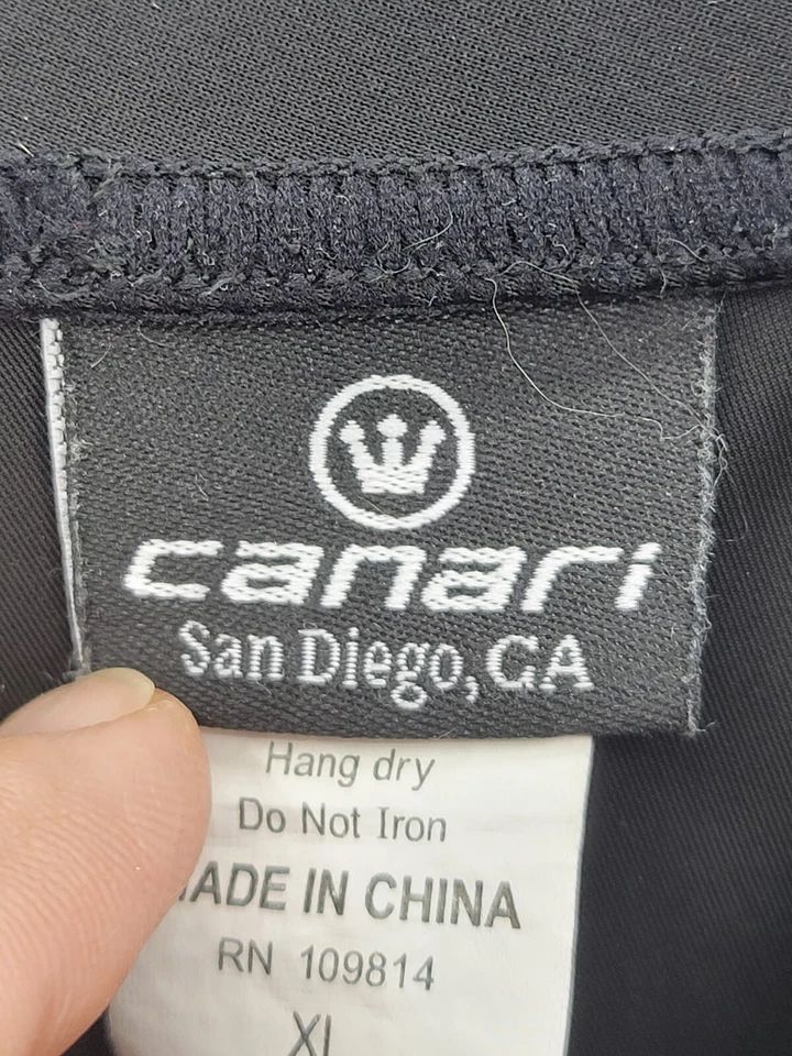 Canari Cycling Pants Mens XL Black Padded Zip Ankle Stretch Bike Activewear - Image 3 of 4