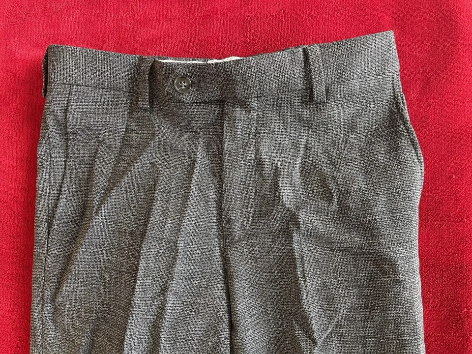 Unbranded Boy's Straight Flat Front Side Pockets Gray Dress Pants Size: 10 - Image 3 of 4