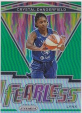 2021 Panini Prizm WNBA Fearless Green Prizm Crystal Dangerfield #16 Rookie RC