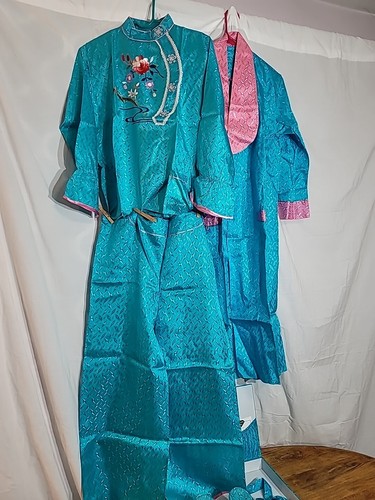 VINTAGE Japanese KIMONO EMBROIDERED ROBE AUTHENTIC Tokyo Pajamas Set Size Small - Picture 8 of 15