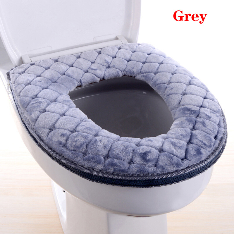 Bathroom Toilet Seat Closestool Washable Soft Warmer Mat Cover Pad Cushion  | eBay
