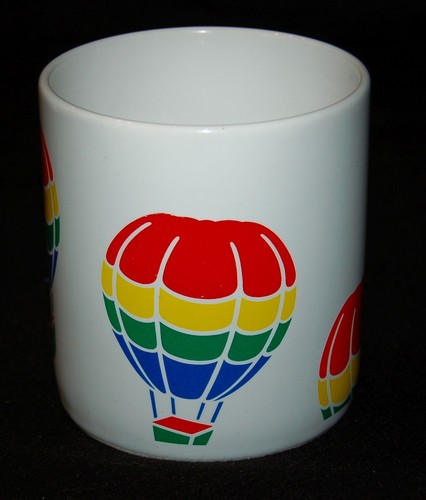 TAZA VINTAGE Globo de Aire Caliente Hecho en Corea Años 70 - Imagen 3 de 5
