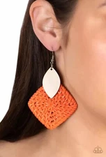 Paparazzi SABBATICAL WEAVE orange earrings