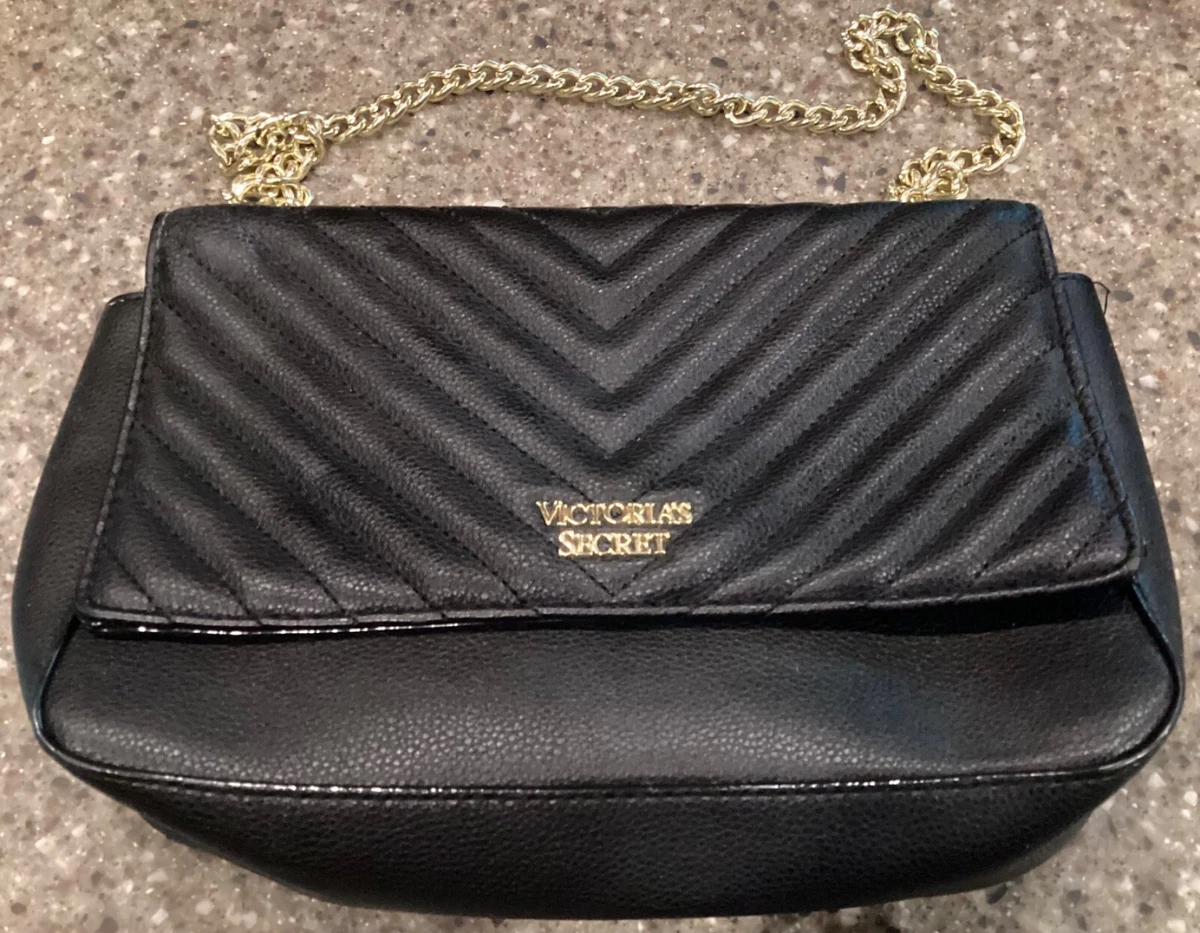 victoria secret shoulder bag black