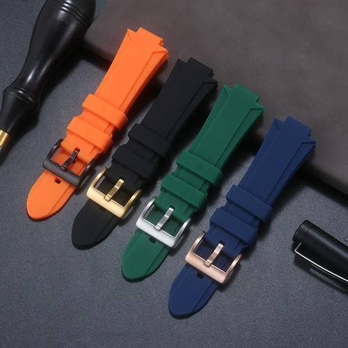 Cinturino orologio in gomma 24x11mm 24x12mm per ricambio silicone Oris Aquis - Foto 5 di 32