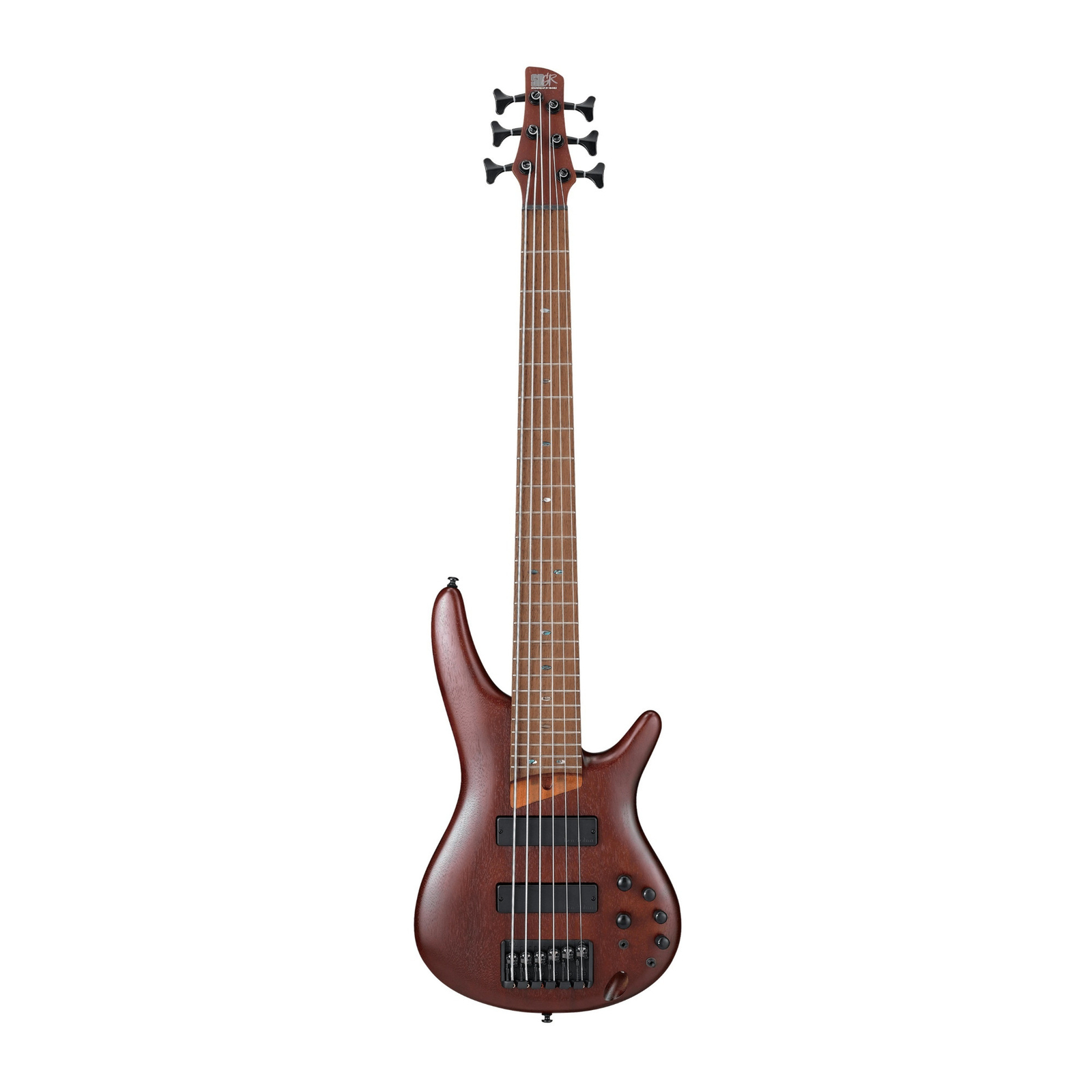 Ibanez SR Стандартный 6-струнный электрический бас-гитара для правой руки из коричневого красного дерева