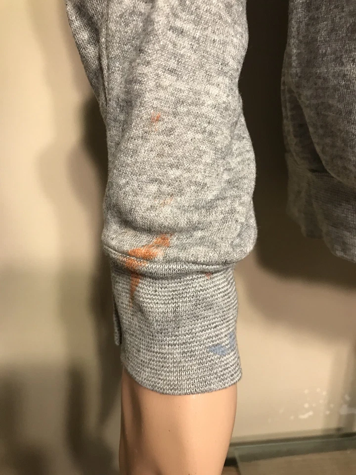 Vintage Quadblend Heather Gray Rayon Sweatshirt Deer Hunting sz Large USA funny - Изображение 3 из 4