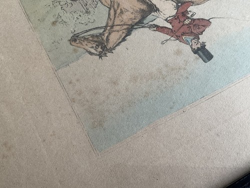 Antiguo estampado de caza de zorro enmarcado con nociones de H. Alken “you Are Going The Wrong Way” - Imagen 8 de 14