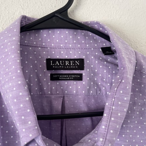 Lauren Ralph Lauren Black Label Men’s Button Up Shirt Stretch Fabric Sz XL - Picture 3 of 12