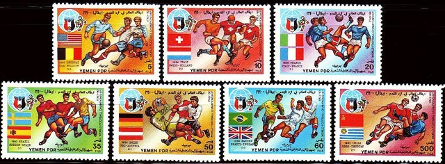 Yemen PDR 1990 ** Mi.466/72 Fußball Football Soccer WM Worldcup Italien Italy Yemen PDR 1990 ** Mi.466/72 Fußball Football Soccer WM Worldcup Italien Italy