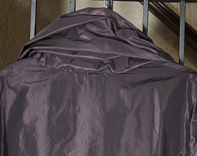 Lundstrom Dark Purple Cowl Neck Rain Overcoat Women’s 8