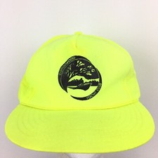 Vtg Cottonwood Yacht Club Cap Logo Neon Nylon Snap Back Trucker Baseball Dad Hat